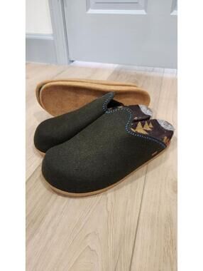 Commbi Woolie Burro mules in Forest Elf Green size 13